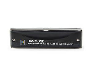 Suzuki HA20D Hammond Harmonica diatonique en ré 10 Trous Noir