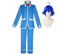 SuzukiIruma Costume de cosplay Anime Bleu uniforme scolaire | Veste Pantalon Nœud Papillon Costume Iruma Costume Tenues Halloween Jeu de Rôle Carnaval Fête Comic Convention S-3XL