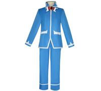 SuzukiIruma Costume de cosplay Anime Bleu uniforme scolaire | Veste Pantalon Nœud Papillon Costume Iruma Costume Tenues Halloween Jeu de Rôle Carnaval Fête Comic Convention S-3XL