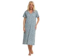 Suzy & Me Chemise de nuit 100 % jersey de coton grande taille, Freesia Sauge, 58-60