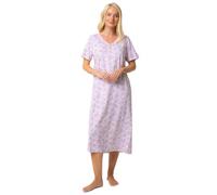 Suzy & Me Chemise de nuit en jersey 100% coton grande taille, Lotus rose, 46-48