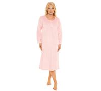 Suzy & Me Chemise de Nuit en Polaire Douce à Manches Longues pour Femmes (Rose 36-38)