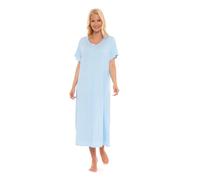 Suzy & Me Chemise de Nuit Longue en Jersey Doux au Toucher de Luxe pour Femme. Tailles 38-60 (Bleu 42-44)