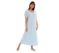 Suzy & Me Chemise de Nuit Longue en Jersey Doux au Toucher de Luxe pour Femme. Tailles 38-60 (Bleu 54-56)