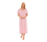 Suzy & Me Chemise de Nuit Longue en Jersey Doux au Toucher de Luxe pour Femme. Tailles 38-60 (Rose 58-60)
