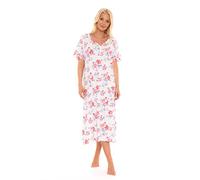 Suzy & Me Chemise de Nuit Longue en Jersey Grande Taille pour Femme en 7 imprimés (Rose 54-56)
