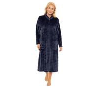 Suzy & Me Mesdames Zip devant Doux Mousse Polaire En Relief Robe De Robe (Marine 48-50)