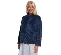 Suzy & Me Veste de lit zippée en relief pour femme Motif cœur, bleu marine, 40-42