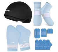 Suzzipad Chaussettes de thérapie par le froid et pack de glace pour les mains, gants rafraîchissants pour chimiothérapie, capuchons anti-stress, idéal pour carpien, kit de soins de chimio pour femmes