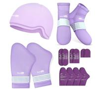 SuzziPad Gants et chaussettes de chimio pour neuropathie, bonnets froids pour chimiothérapie, idéal pour l'inconfort de la tête, de la main, des pieds, L
