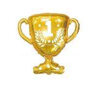 ballon aluminium trophée coupe champion 55cm or - générique 008balm Jaune