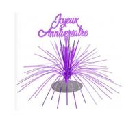 SV SURPRISEZ-VOUS - Centre DE Table Fontaine Anniversaire 27CM Violet