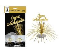 SV SURPRISEZ-VOUS - Centre DE Table Joyeux Anniversaire Or