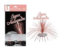 SV SURPRISEZ-VOUS - Centre DE Table Joyeux Anniversaire Rose Gold