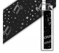 SV SURPRISEZ-VOUS - Chemin DE Table Bonne ANNÉE Argent 28CMX5M Noir