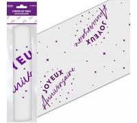 SV SURPRISEZ-VOUS - Chemin DE Table INTISSÉ Anniversaire 5M Violet
