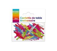 SV SURPRISEZ-VOUS - CONFETTIS DE Table Papier Multicolore Joyeux Anniversaire