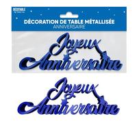 SV SURPRISEZ-VOUS - DÉCO DE Table Anniversaire 19X7X2CM Bleu