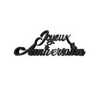 SV SURPRISEZ-VOUS - DÉCOR DE Table Joyeux Anniversaire 19X7CM Noir