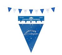 SV SURPRISEZ-VOUS - Guirlande À FANIONS Anniversaire 6M Bleu