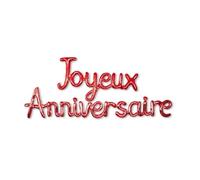 SV SURPRISEZ-VOUS - Guirlande Ballons Lettres Anniversaire 4.5M Rouge