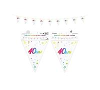 SV SURPRISEZ-VOUS - Guirlande Fanion 40 Ans MÉTALLIQUE Multicolore