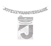 SV SURPRISEZ-VOUS - Guirlande Lettres Anniversaire 6M Argent