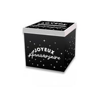 SV SURPRISEZ-VOUS - URNE Carton CAGNOTTE Anniversaire 20CM Noir