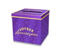 SV SURPRISEZ-VOUS - URNE Carton CAGNOTTE Anniversaire 20CM Violet