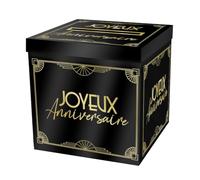 SV SURPRISEZ-VOUS - URNE CARTON CAGNOTTE ANNIVERSAIRE GATSBY 20CM NOIR