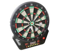 SV009 Cible de fléchettes électronique professionnelle avec 6 fléchettes, pointes de rechange, 33 jeux pour 8 joueurs