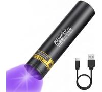 Sv57 3w Small Uv Led Torch 365nm Rechargeable Ultraviolet Lamp Black Light Mini Urine Detector For Resin,Fluoresceine,Minerals With Charge Indicator,Built-In Battery