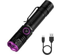 Sv85 5w Uv Led Torch 365nm Type C Usb Rechargeable Zoom Portable Ultraviolet Black Light Urine Detector For Resin, Fishing, Scorpion, Minerals, Amber With Battery