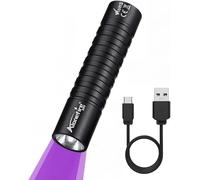 Sv99 3w Uv Led Torch 395nm Small Type C Usb Rechargeable Ultraviolet Black Light Urine Detector For Resin,Fishing,Scorpion,Minerals,Amber With Built-In Battery