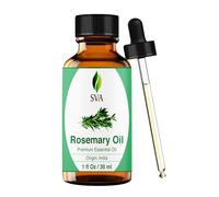 SVA ORGANICS Huile essentielle de romarin bio USDA 1 oz pure et naturelle pour la peau, le visage, les soins capillaires, l'aromathérapie, le diffuseur, la croissance des cheveux, le revitalisant