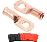 SVAAR Lot de 10 cosses de câble de batterie de 6 AWG-5/16 pouces avec œillets en cuivre, connecteurs de bornes de calibre 6, cosses de batterie résistantes avec gaine thermorétractable 3:1