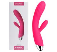Svakom Angel - Vibrateur rouge étanche chauffant avec bras clitoridien