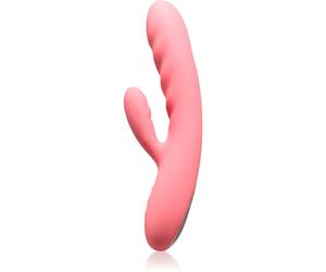 Svakom Avery Powerful Thrusting vibromasseur avec stimulateur de clitoris Strawberry Pink 19.1 cm