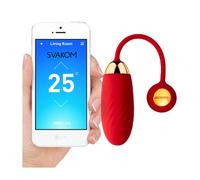 Svakom Mini vibrateur œuf Ella Neo – App contrôlable – Silicone – Rouge – Taille unique
