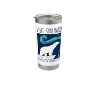 Svalbard Norvège Ours Polaire Polar Bear Longyearbyen Norway Gobelet isotherme en acier inoxydable double paroi