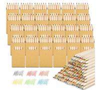 Svalor Lot de 24 paquets de 6 crayons de couleur, 144 mini crayons de couleur multicolores en bois dans un étui en carton, crayons de couleur pour enfants, dessin, croquis et coloration