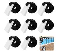 Svalor Lot de 8 bandes de fixation pour bâche de piscine et pinces | Enrouleur de piscine, accessoires de film solaire pour système d'enroulement mobile, bâches de piscine