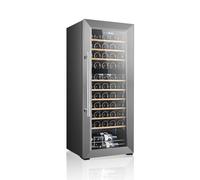 SVAN Cave à vin 55 Bouteilles Noir, SVN5500D. Cyclica, 45 dB Niveau Sonore, Double Zone de Température, Écran Digital LED, Lumière Intérieure LED, Porte en Verre, Porte Sens Unique