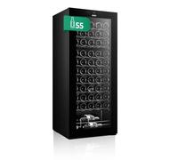 SVAN Cave à vin 55 Bouteilles Noir, SVN5500S. Cyclique, 47 dB Niveau Sonore, Zone Température Unique, Affichage Digital, Éclairage LED, Porte en Verre, Porte Sens Unique