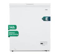 Svan Congelador horizontal Blanco SCH1501EDC. Capacidad 142 Litros, Dual Cooling, 1 Cesta, Bajo nivel Sonoro, Eficiencia Energética Clase E [Clase de eficiencia energética E]