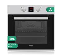 Svan Four Multifonction Inox SHM6701DX. Capacité 69 Litres, 2300 W, Grill, 6 Programmes, Intérieur Émaillé, Minuteur, Nettoyage Facile, Classe Énergétique A