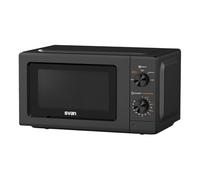 Svan Micro-ondes 19 Litres Basique Pose Libre, Noir SMW19700N. 700W, 5 Programmes, Contrôle Manuel, Mode Décongélation, Cavité Émaillée, Nettoyage Facile, Minuterie 30min