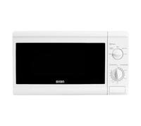 Svan Micro-ondes 20 Litres Basique Pose libre, Blanc SMW2700. 700W, 5 Programmes, Contrôle Manuel, Mode Décongélation, Revêtement Intérieur, Nettoyage Facile, Minuterie 30min