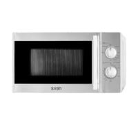 Svan Microondas 20 Litros con Grill Inox SMW2700GX. 700W, Grill 1000W, 9 Programas, Modo Descongelación, Revestimiento Interior, Fácil Limpieza, Temporizador 35min.