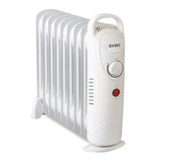Svan Radiador aceite Eléctrico Bajo Consumo Blanco SCRA0900S. 900W, 1 Niveles de potencia, Termostato Regulable
